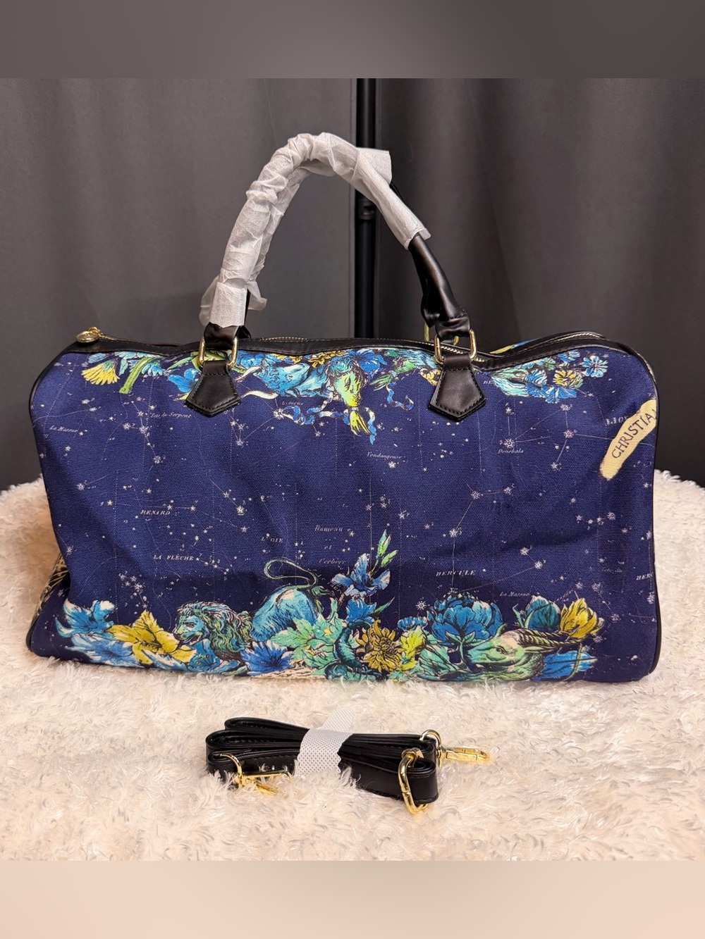 Blue Celestial Botanical Style Weekender Duffle Bag